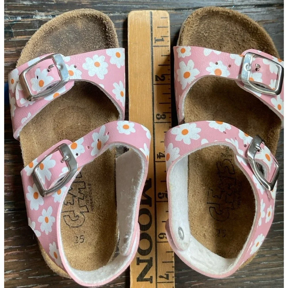 Gem's Milano Vera Pelle Made In Italy Daisy Toddler Buckle Sandals Size 25